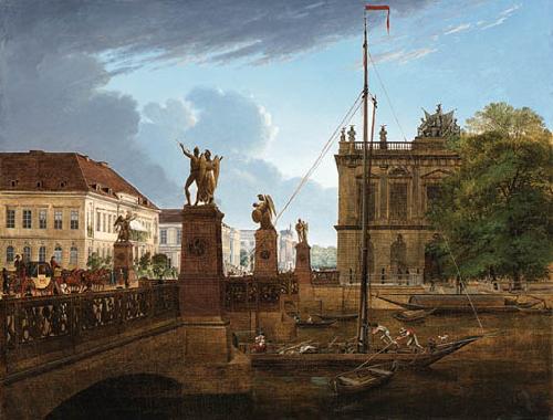 Friedrich Wilhelm Keyl View of Schlossbruke and Zeughaus Germany oil painting art